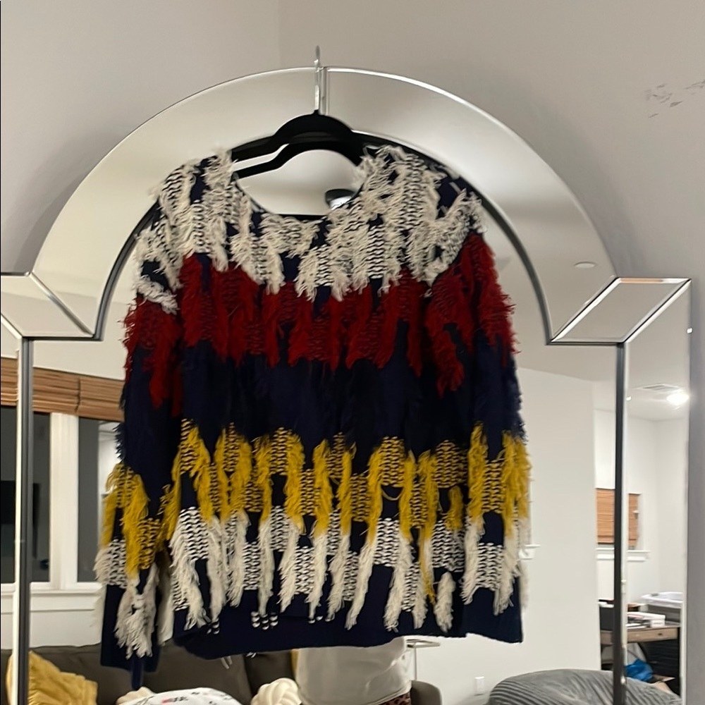 Smash + Tess Multicolor Fringed Sweater